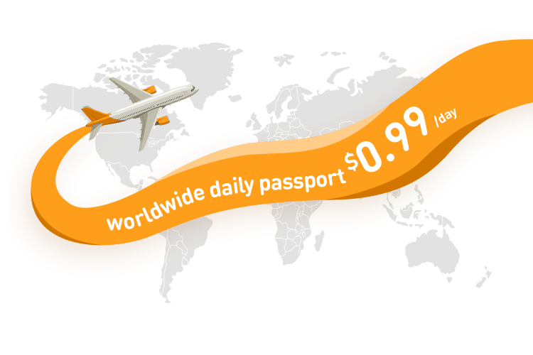 anywhere you roam, just $0.99/day