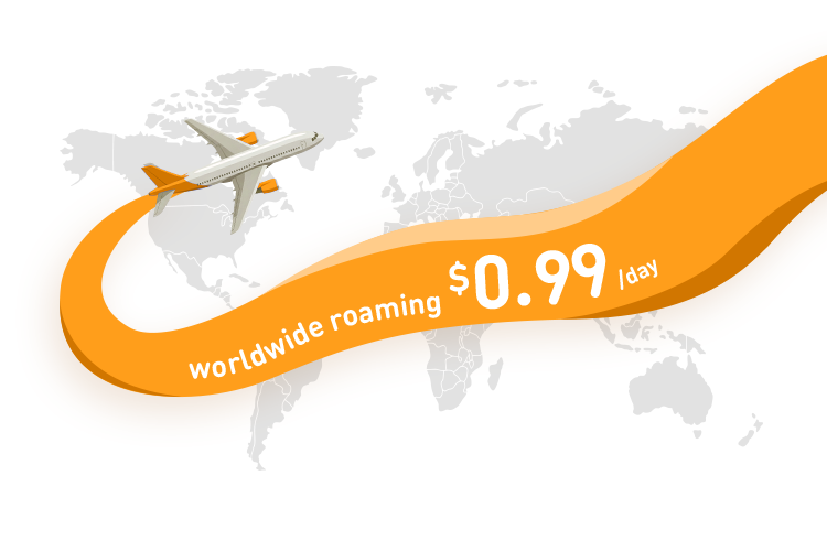 anywhere you roam, just $0.99/day​
