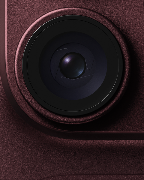 Main camera variable aperture lens featured on iPhone 18 Pro in Burgundy